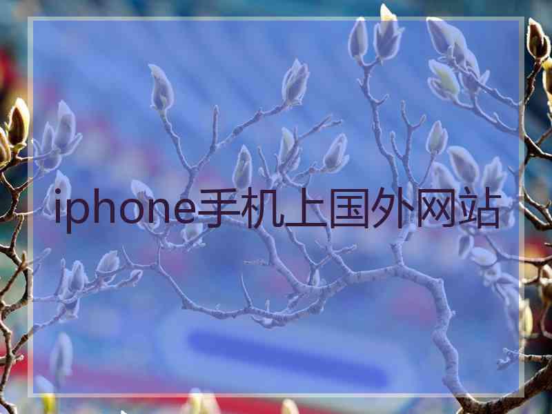 iphone手机上国外网站